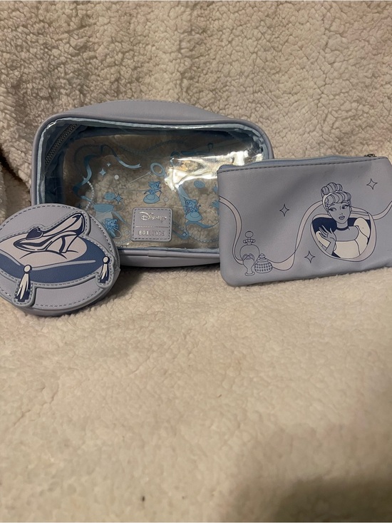 Boxlunch Accessories - Disney Cinderella Cosmetic Pouch Set in Light Lavender and Navy